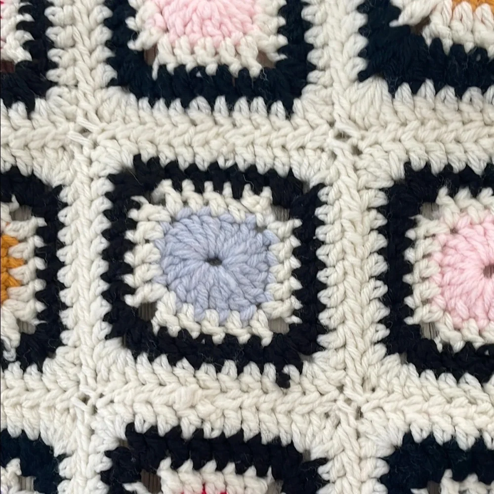 Multicolor Crochet Grannysquare Blanket